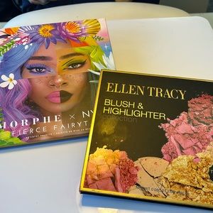 NEW NEVER USED Morpheus eye shadow and Ellen Tracy blush highlighter palette